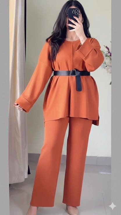 Premium Co-ord Set With Belt