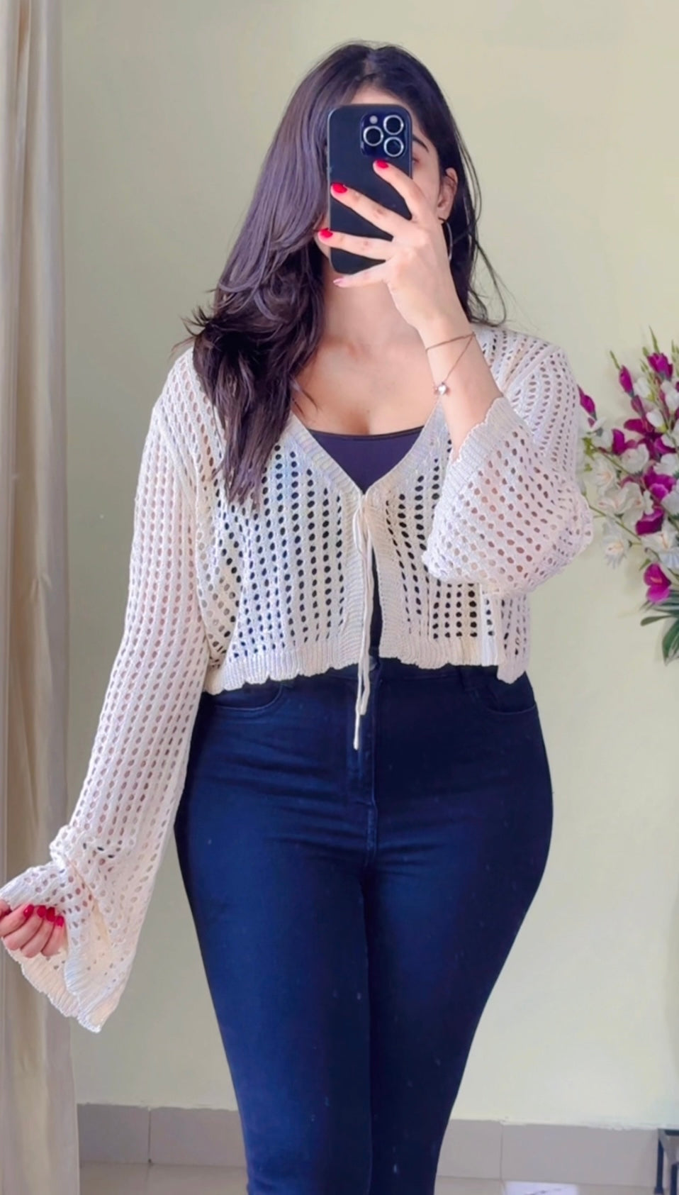 (Free Size 32-38) Crochet Top- (Cb60)