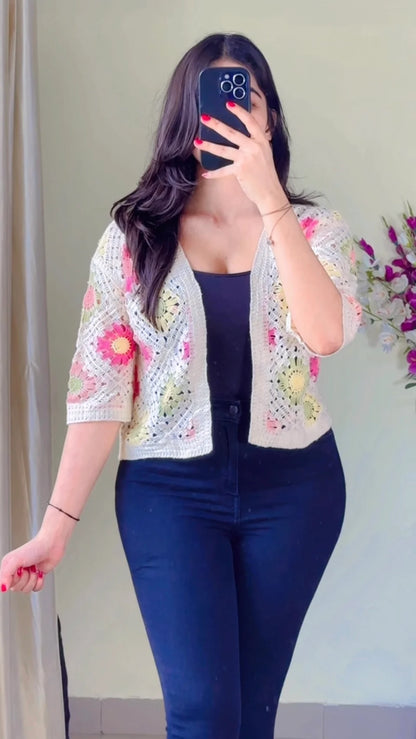 (S To M) Crochet Top- (C-545)