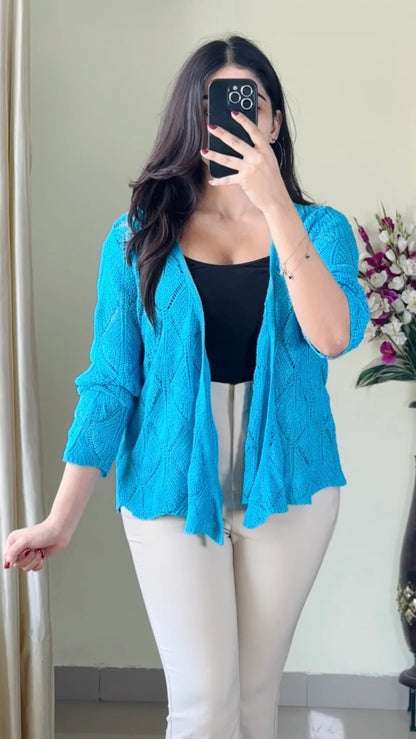 (Free Size Upto 40) Crochet Top- (Cb30)