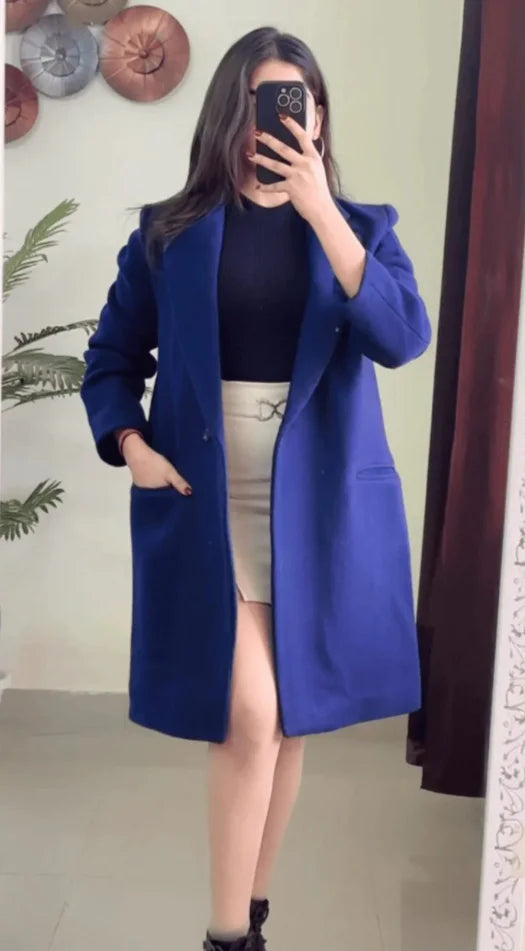 (Xs To S) Winter Royal Blue Coat W401