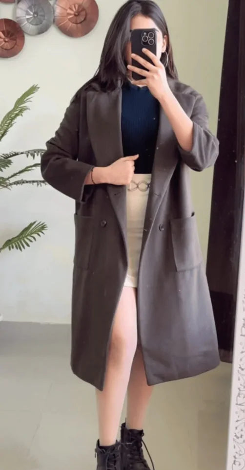 (L To XL) Winter Olive Green Coat W190