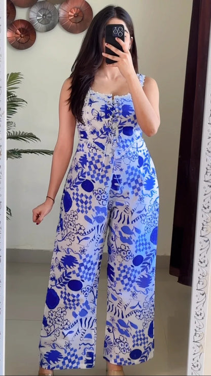 Sleeveless Pure Cotton Waistcoat With Trouser-K-505