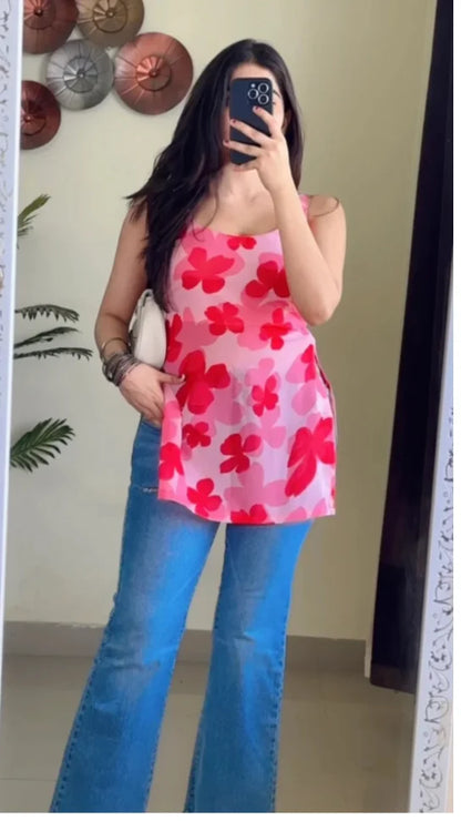 Gorgeous Floral Nyra Short Kurti KT-101