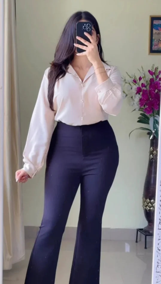 Ivory Beige High Quality Shirt (Wrinkle Free)-S25