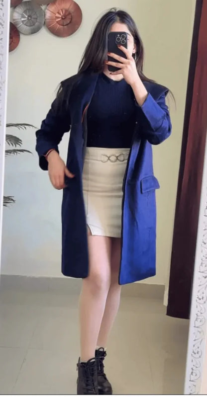 (S To M) Winter Coat Blue W341