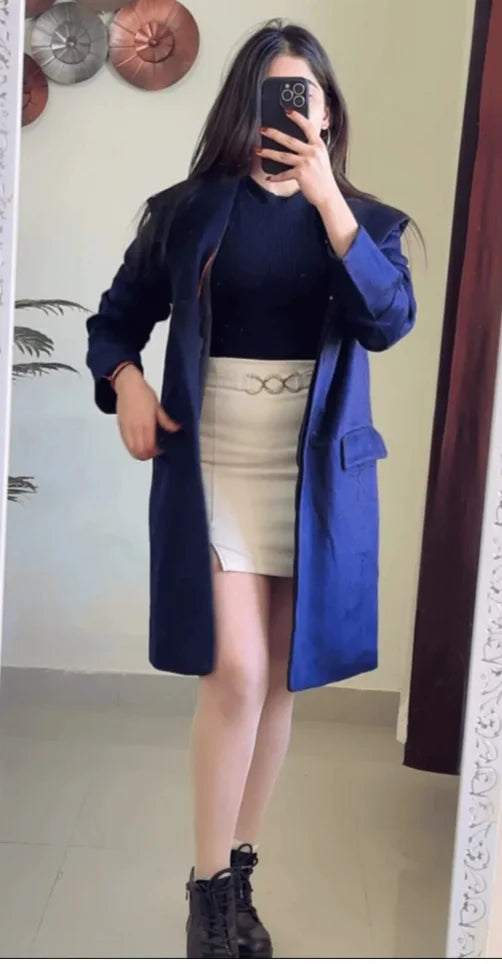 (S To M) Winter Coat Blue W341