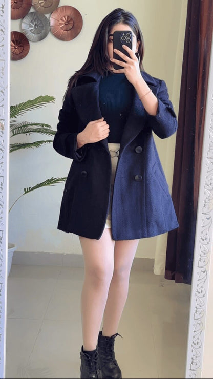 (S To M) Shimmer Black Coat- W33