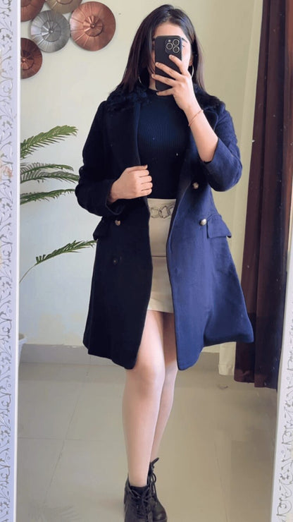 (S To M) Black Winter Coat- w37