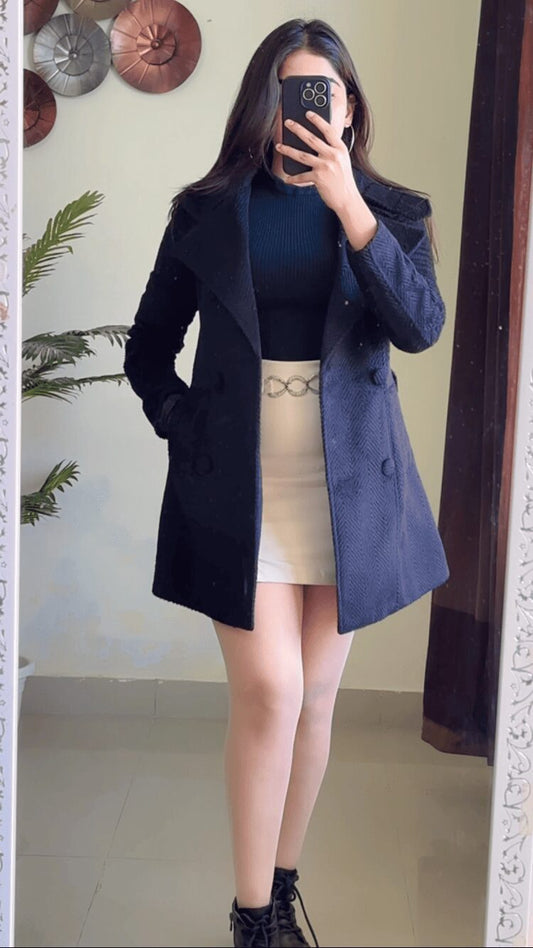 (Xs To S) Winter Coat Black W160