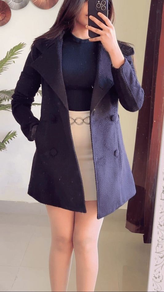 (Xs To S) Winter Coat Black W160