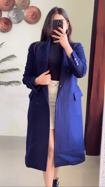 (S To M) Royal Blue Winter Coat W256