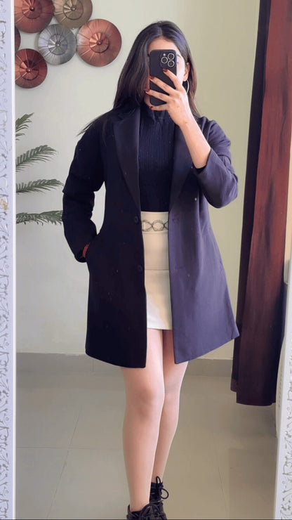 (S To M) Winter Black Blazer W232