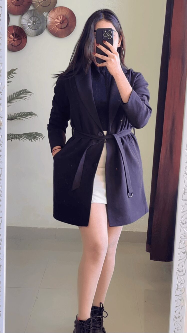 (S To M) Winter Black Blazer W232