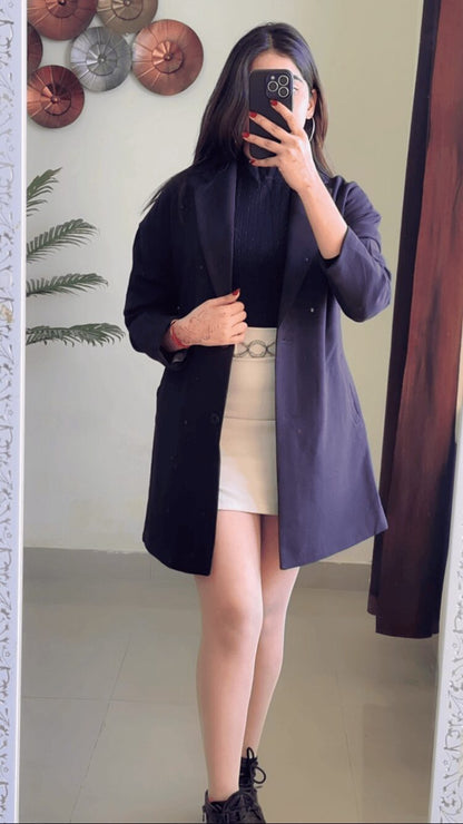 (S To M) Winter Black Blazer W232