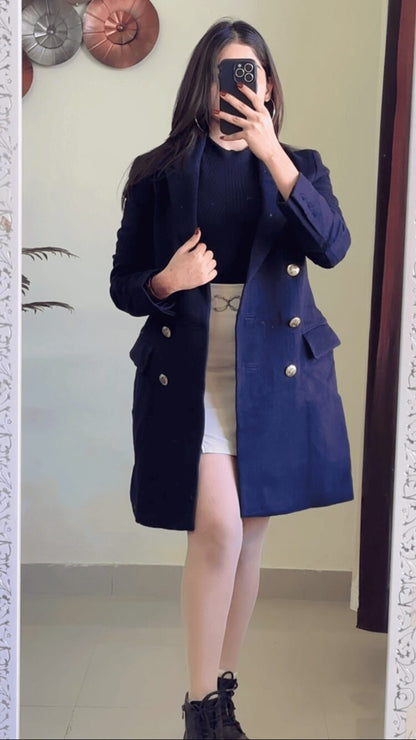 (Xs To S) Black Winter Coat W343