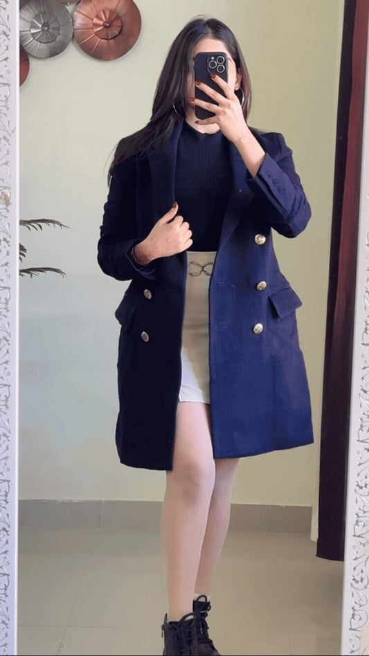 (Xs To S) Black Winter Coat W343